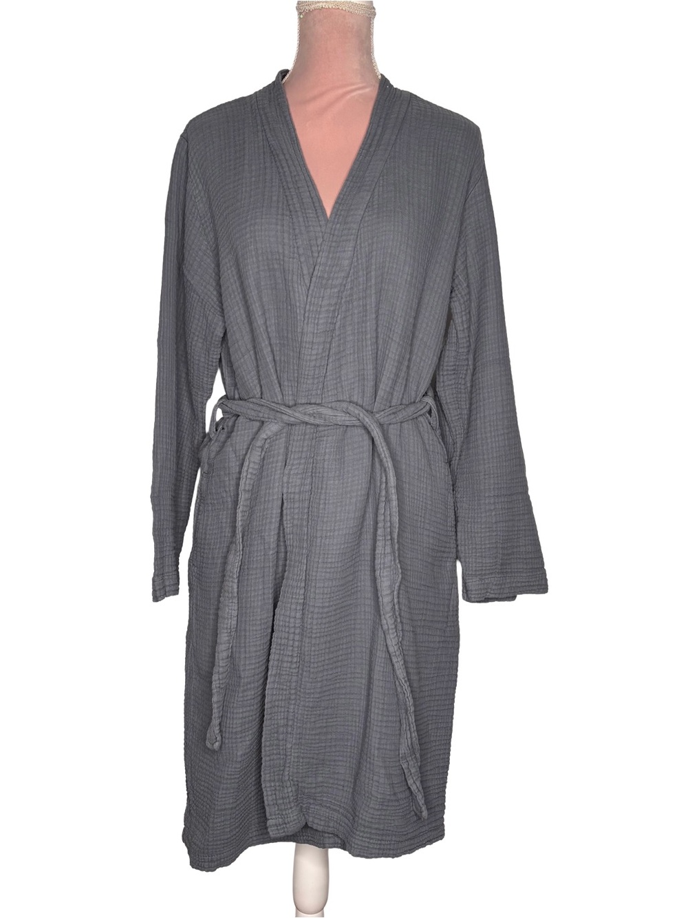 Parachute Cloud Cotton Gauze Robe in Gray Size Medium Like New
